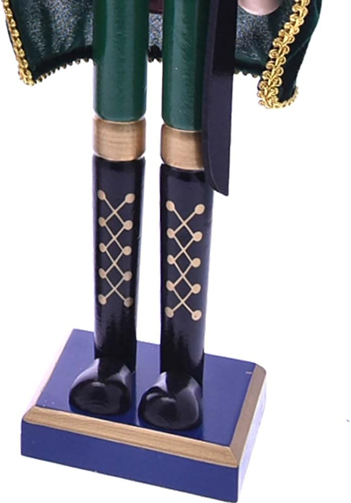 BAKAJI Riesiger hölzerner Nussknacker Soldat Weihnachtsnussknacker Höhe 106 cm Gemalte Kleider Bart