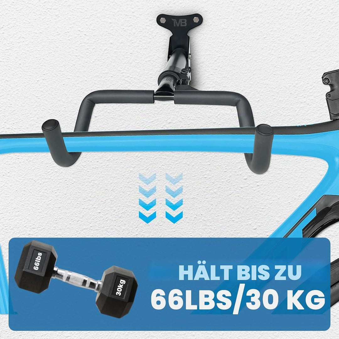 Fahrrad Wandhalterung, Fahrrad Montageständer, Falibar bis 30kg, Höhen- und Abstandsverstellbar, Fah