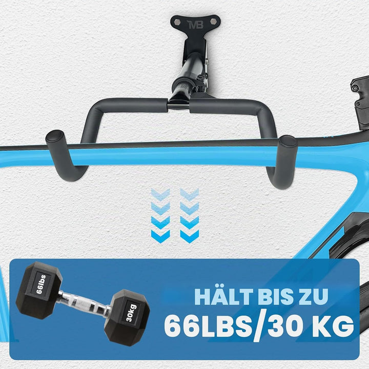 Fahrrad Wandhalterung, Fahrrad Montageständer, Falibar bis 30kg, Höhen- und Abstandsverstellbar, Fah