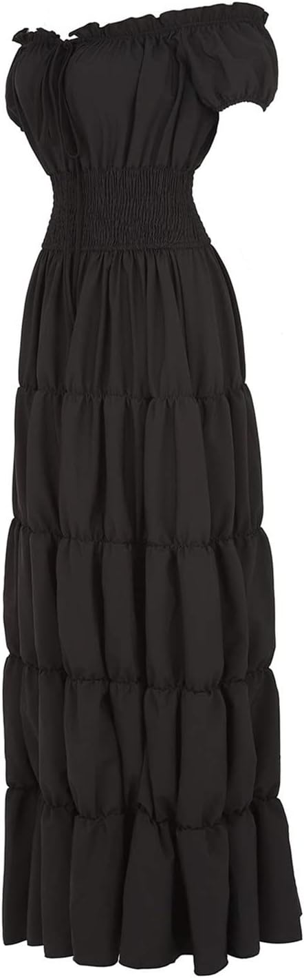 GOLDSTITCH Renaissance-Kleid für Damen, Pirat XXL Schwarz, XXL Schwarz
