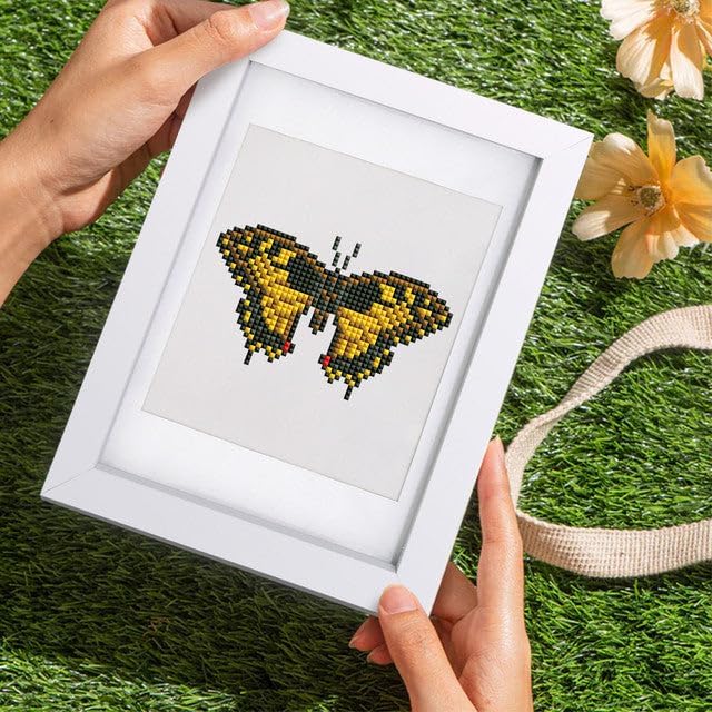 Figured'Art Mini Serie Diamond Painting Erwachsene - Schmetterlinge 3 - Premium-Box mit 12 Stück 15x