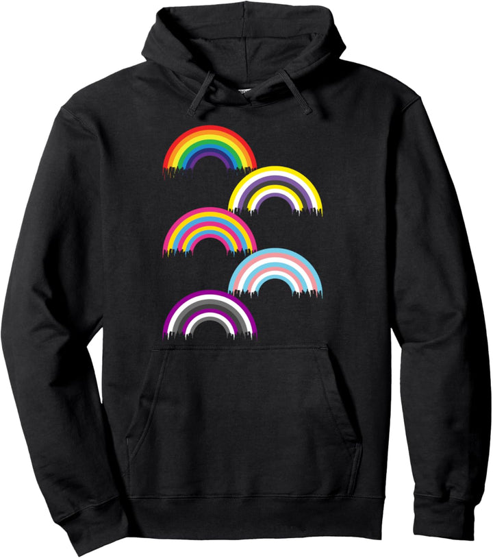 Queer Transgender Pansexuell Nicht Binär Regenbogen LGBT Pullover Hoodie