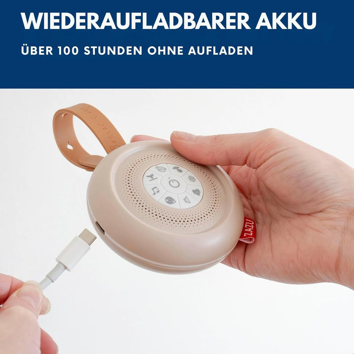 ZAZU Suzy Deluxe Einschlafhilfe für Babys – Geräuschmaschine mit 14 Sounds, Schreisensor, 20-Min-Tim