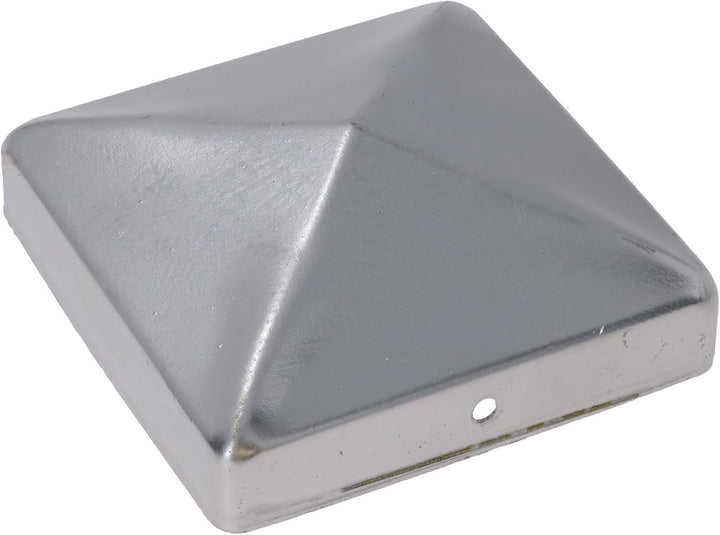 Zaunpfostenkappen aus Metall für Zaunpfosten, 75 mm x 75 mm, Schutzabdeckung, Silber, 16 Stück 16 x