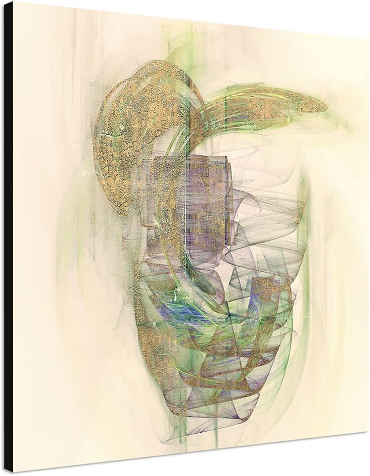 Paul Sinus Art Bild auf Leinwand Abstrakt337_60x60cm Abstraktes Bild - Der Seelenwind - quadratische
