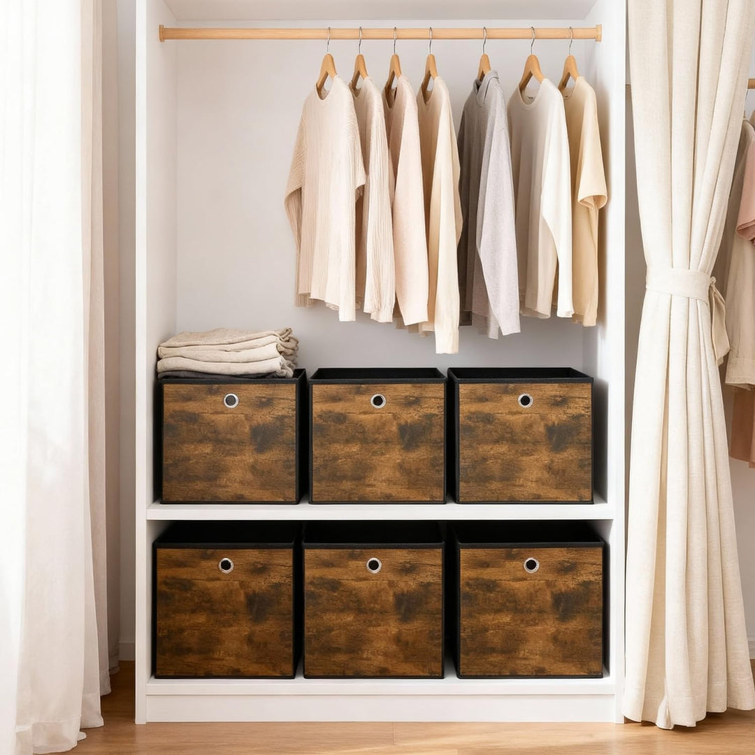 Sekey Aufbewahrungsbox Stoff, Faltbox Organizer mit Griff, Einsatz für Kallax Regal, EKET Würfelrega