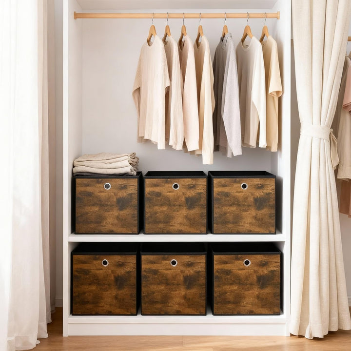 Sekey Aufbewahrungsbox Stoff, Faltbox Organizer mit Griff, Einsatz für Kallax Regal, EKET Würfelrega