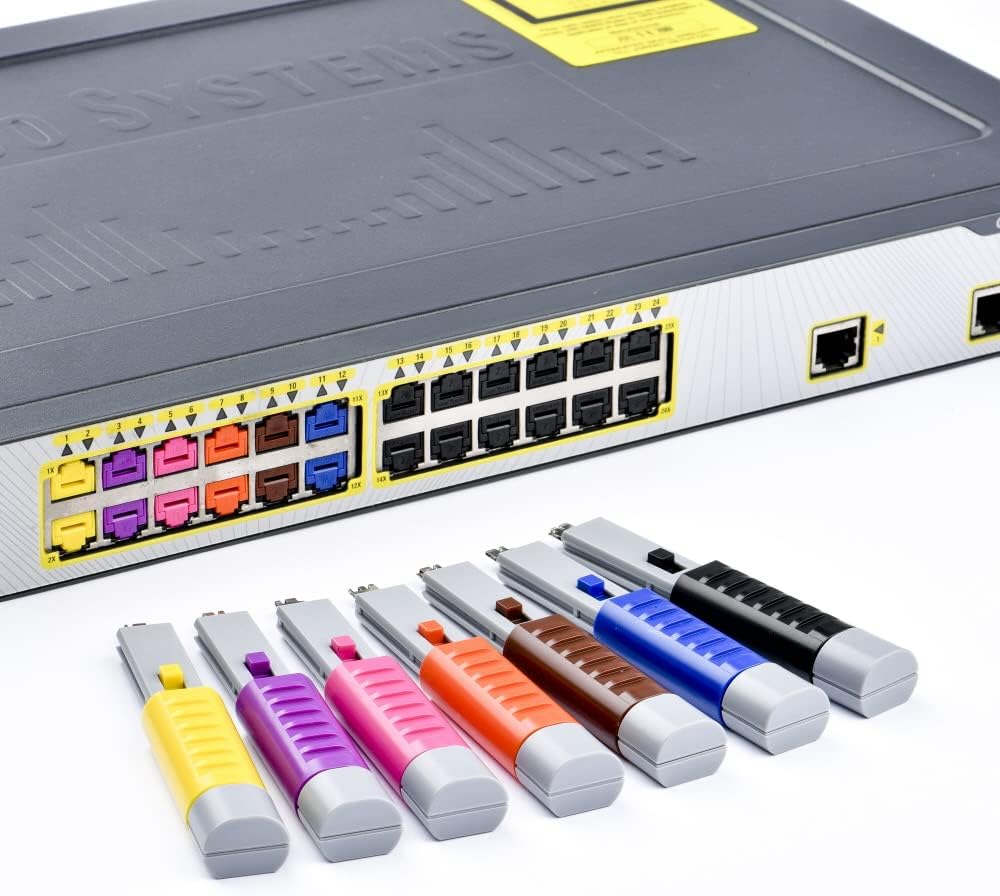 SmartKeeper Essential / 10 x RJ45 Port Blockers mit 1 x Lock Key Basic/Dunkelblau, Dunkelblau