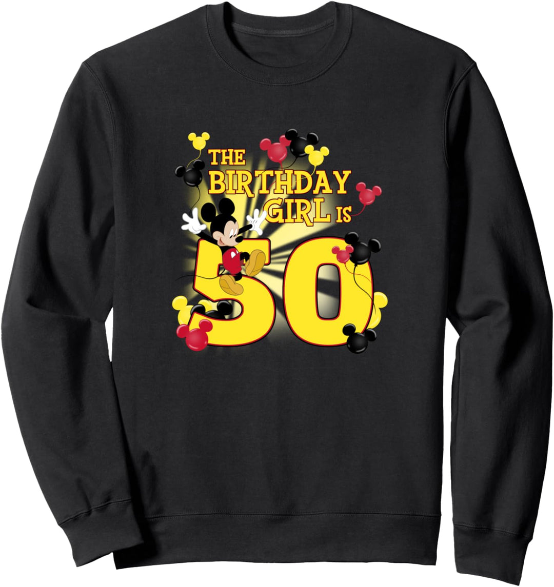 Disney Mickey Mouse The Birthday Girl Is 50 Sweatshirt