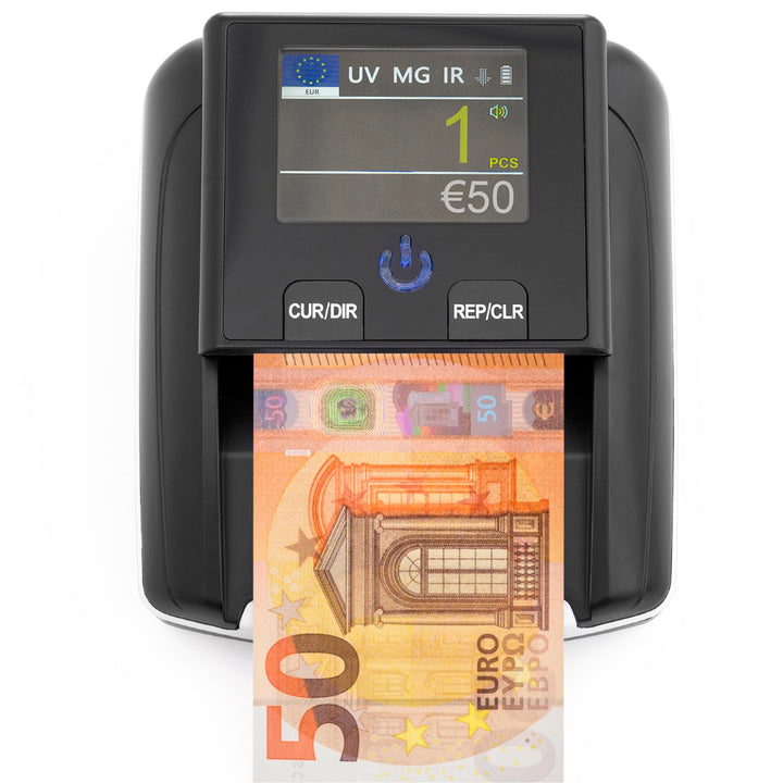 Banknotenprüfer &amp; Geldzählmaschine Banknoten 2in1 - Einzeln einlegen - Banknotenprüfer Falschgelderk