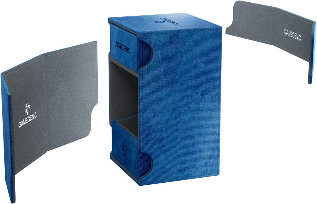 Gamegenic Watchtower 100-Card Convertible Deck Box, Blue Blau, Blau