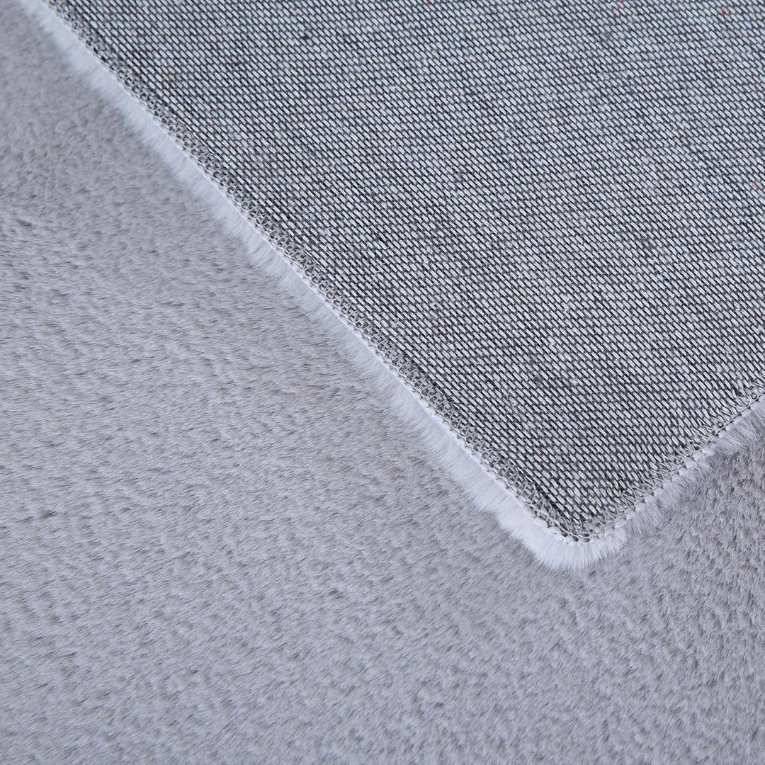 Carpetsale24 Teppich Wohnzimmer Einfarbig Modern Design 160 x 230 cm Silberfarbe - Hochflor Teppich