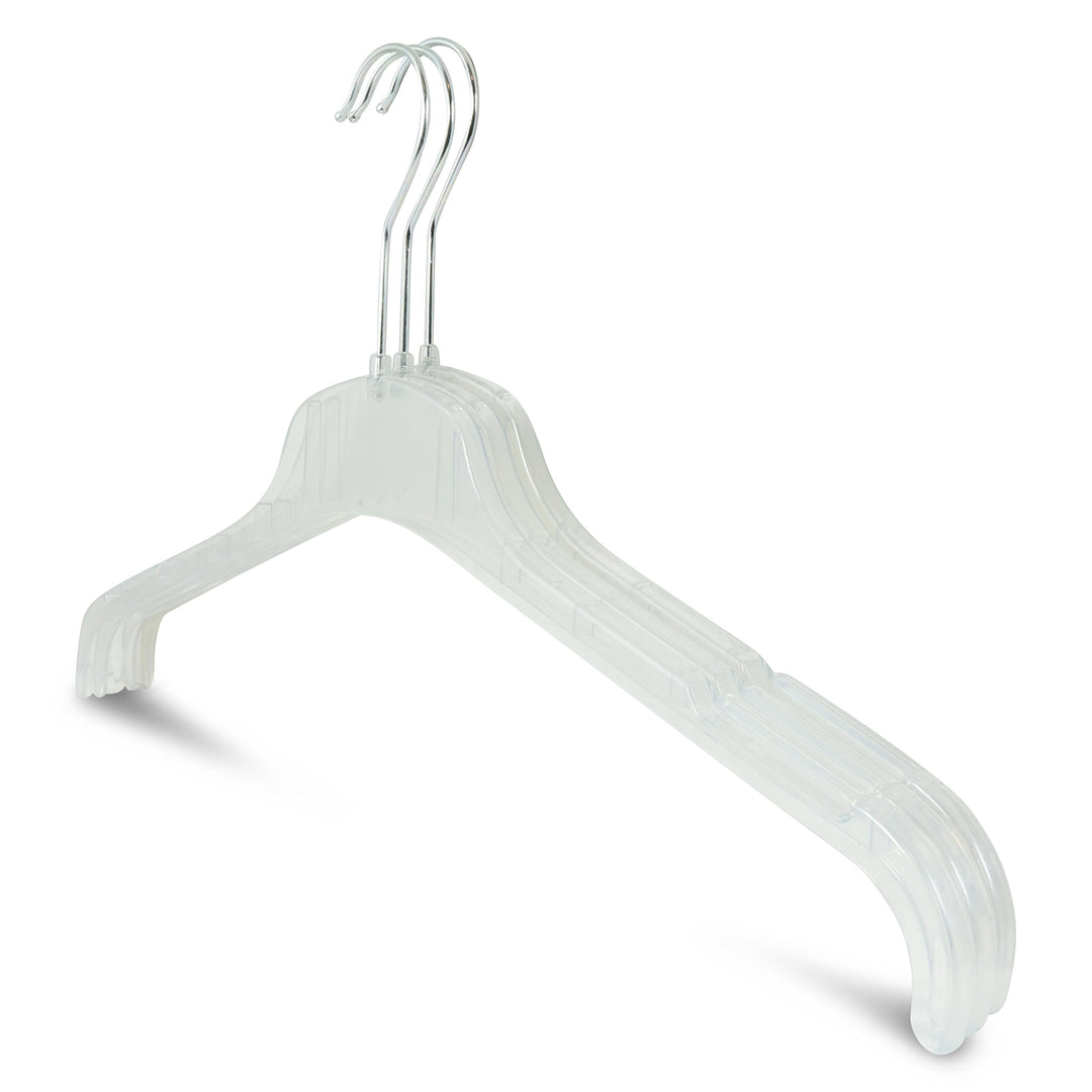 Kleiderbügel aus Kunststoff, 20 Stück, platzsparend dünn, drehbare Haken, EXTRA breit 47cm, Kerben,