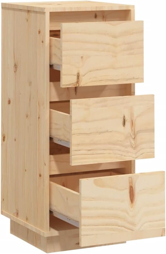 vidaXL Sideboard mit 3 Schubladen Kommode Anrichte Schrank Beistellschrank Mehrzweckschrank Schublad