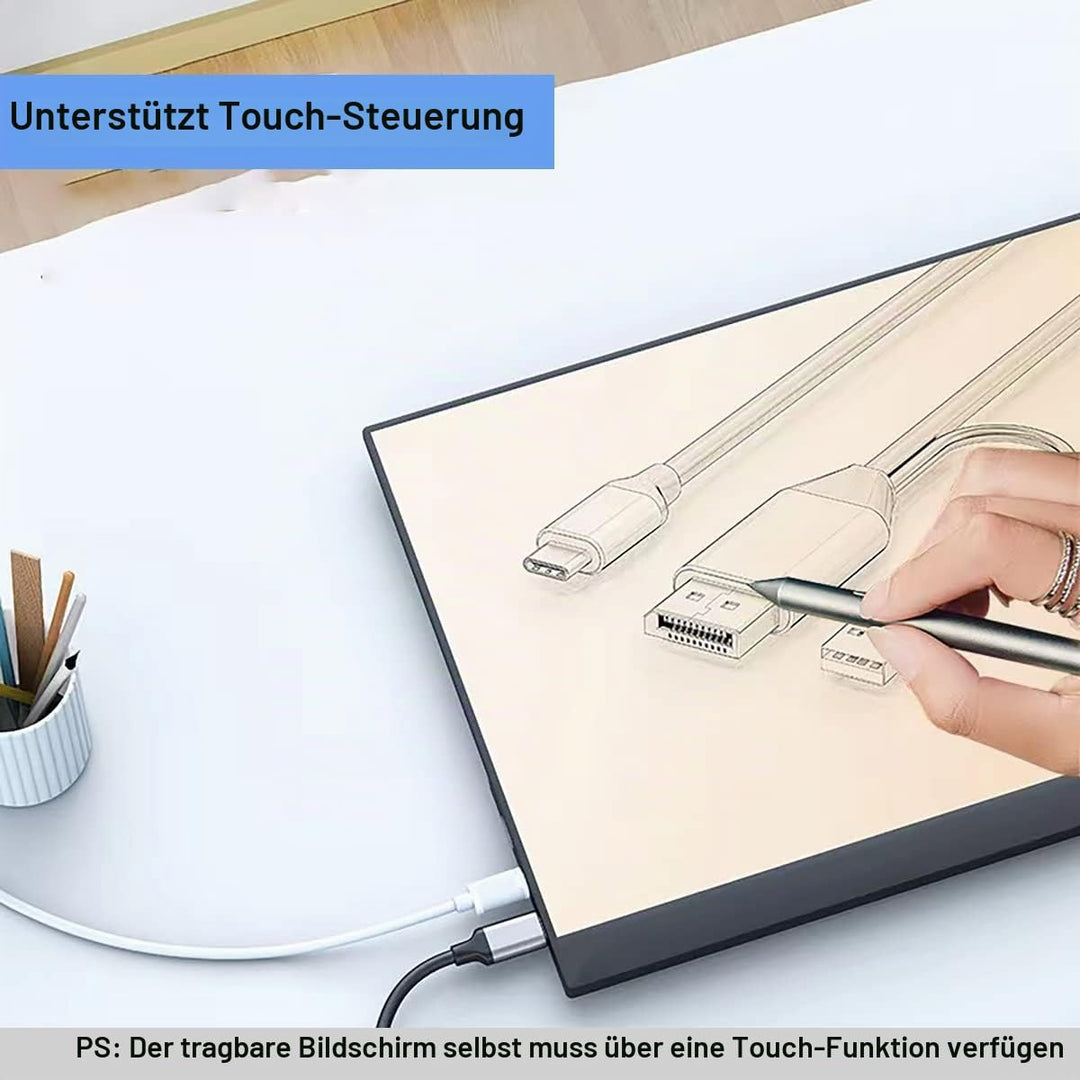 WJESOG HDMI zu USB-C Kabel 6.6ft 4K@60Hz mit USB-Stromversorgung, HDMI-Stecker auf Typ C-Stecker, Ko