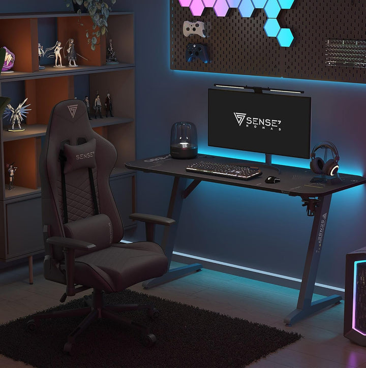 SENSE7 Gaming Stuhl Spellcaster, ergonomischer Gaming Sessel mit verstellbaren Lendenkissen Einstell