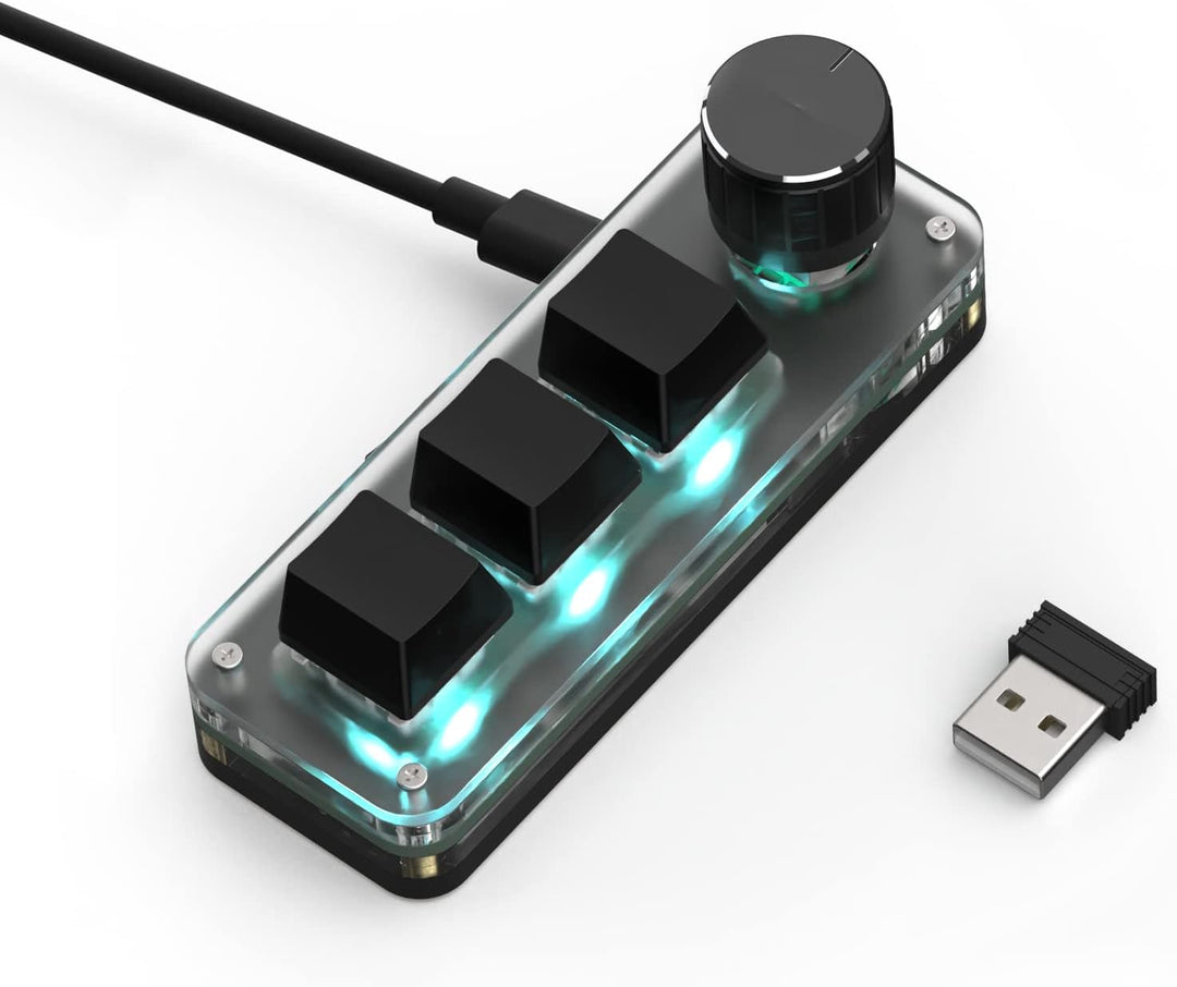 Mechanische Mini Makro Tastatur - Kabellos, Programmierbar, Hot-Swap Gaming Keyboard mit RGB Beleuch