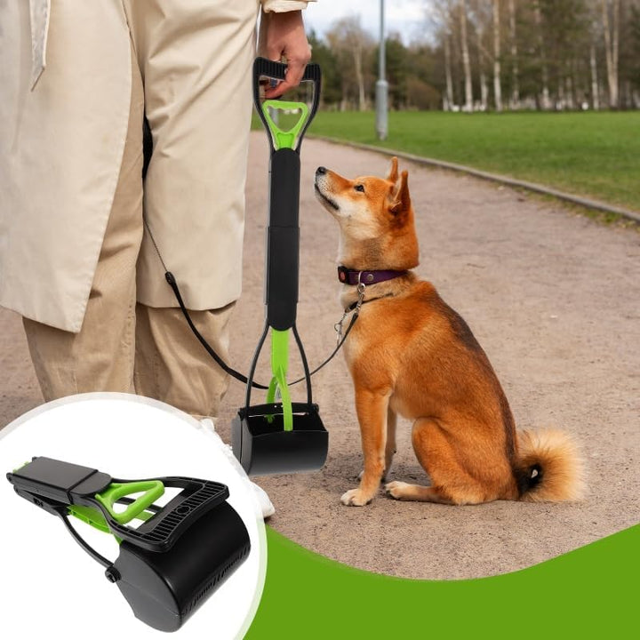 Grosser Hundekotschaufel 80 cm Extra langer Griff faltbarer Kotenentferner Greifer Picker für den Au