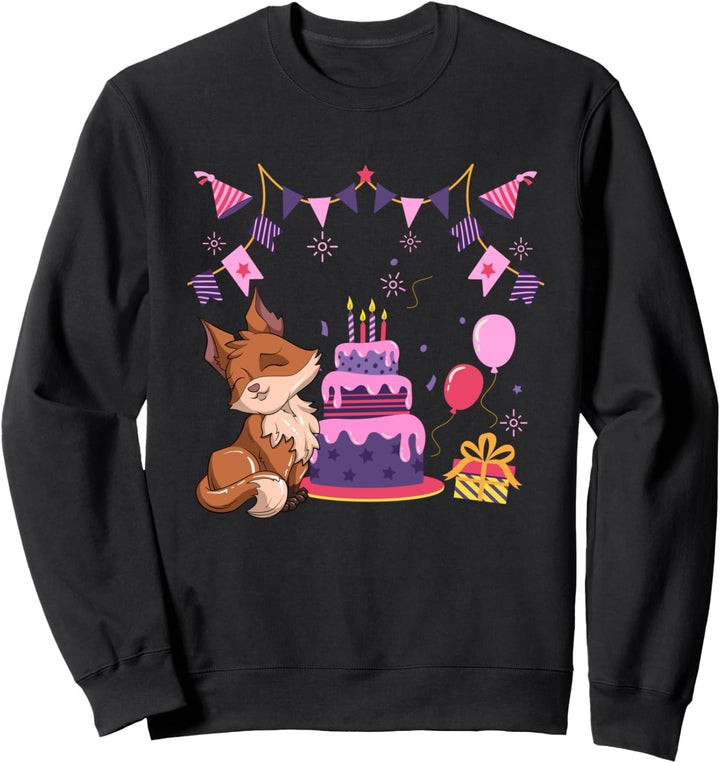 Waldbewohner Tierfreund Kinder Geburtstag Waldtier Fuchs Sweatshirt