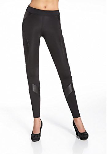 Bas Bleu Damen Leggings Schwarz Taille S, S Schwarz