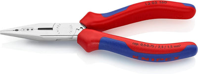 Knipex Verdrahtungszange verchromt, mit Mehrkomponenten-Hüllen 160 mm 13 05 160