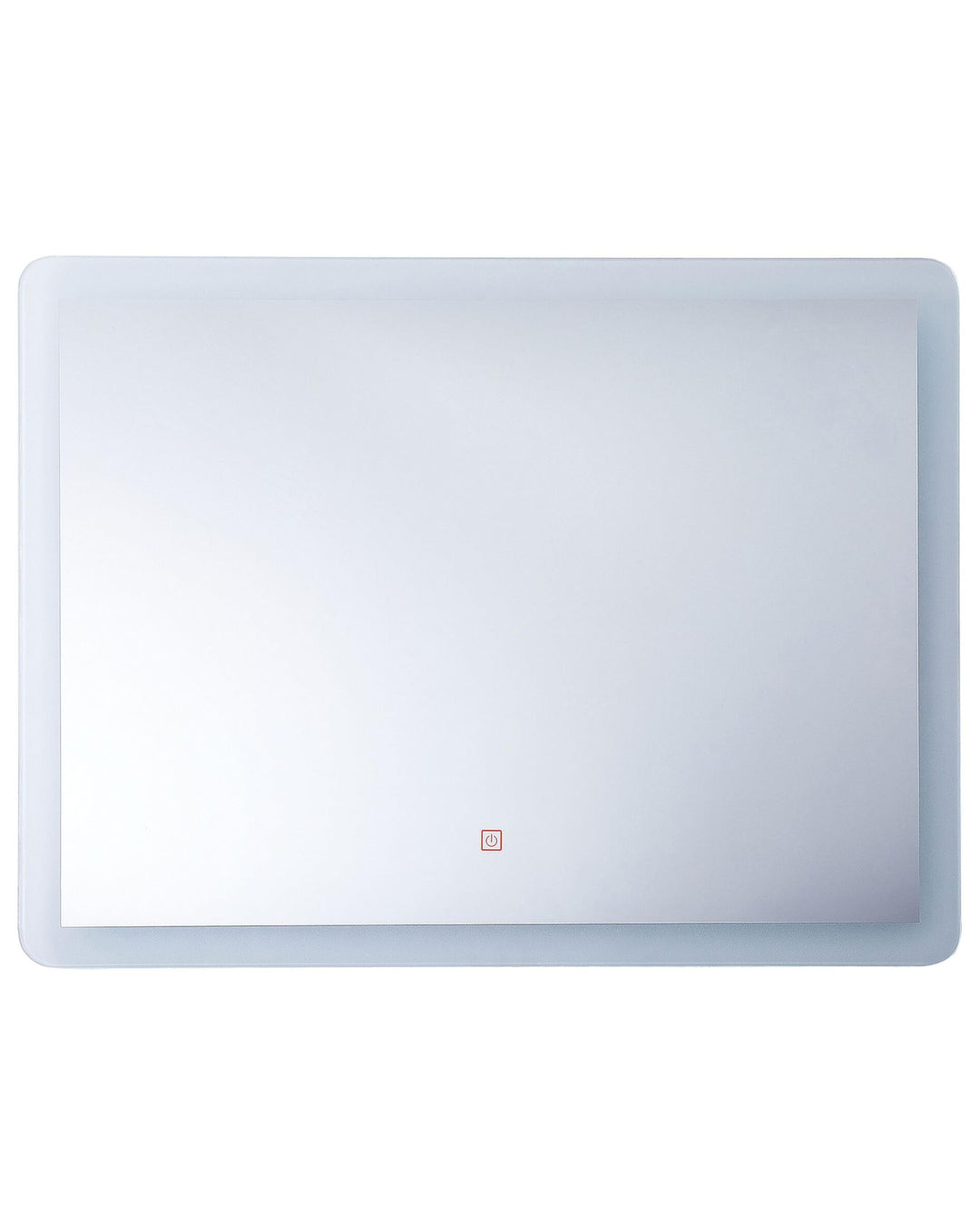 Beliani Badspiegel Silber LED-Beleuchtung rechteckig 80x60 cm Antibeschlagsystem Corroy