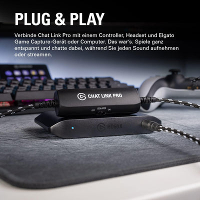 Elgato HD60 X + Chat Link Pro, Streamen und aufzeichnen in 1080p60 HDR10 oder 4K30, Aufnahme von Aud