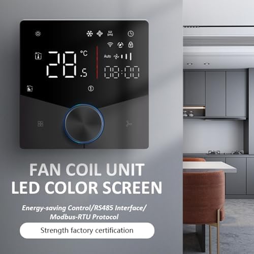 Smart WLAN Thermostat for Heating & AC – Programmable 5+2 Day Schedule with 6 Time Slots, Compatible