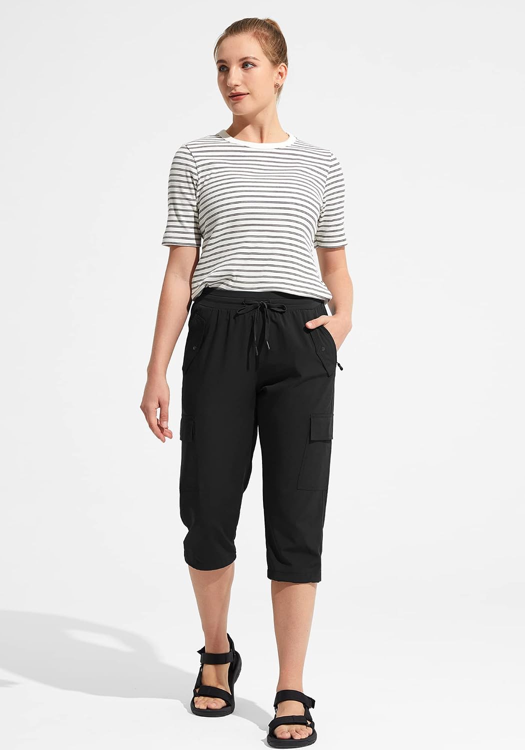 MOCOLY Damen Leichte Wanderhose Outdoor Trekkinghose Atmungsaktive Cargo Hose Kletterhose Outdoorhos