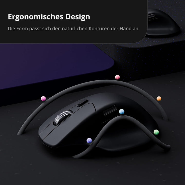 Keychron M6 8K Kabellose Gaming-Maus, 8000 Hz Abtastrate, 2,4 GHz & Bluetooth 5.3, PixArt 3950 Senso