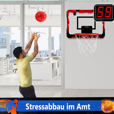 Anzmtosn Mini Indoor Basketball Reifen für Kinder, Kleiner Indoor Basketball Reifen für Tür Metallra