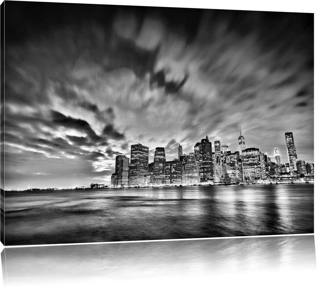Pixxprint Monocrome, Skyline New York - Blick vom Dach des Empire State Building, Format: 100x70 auf