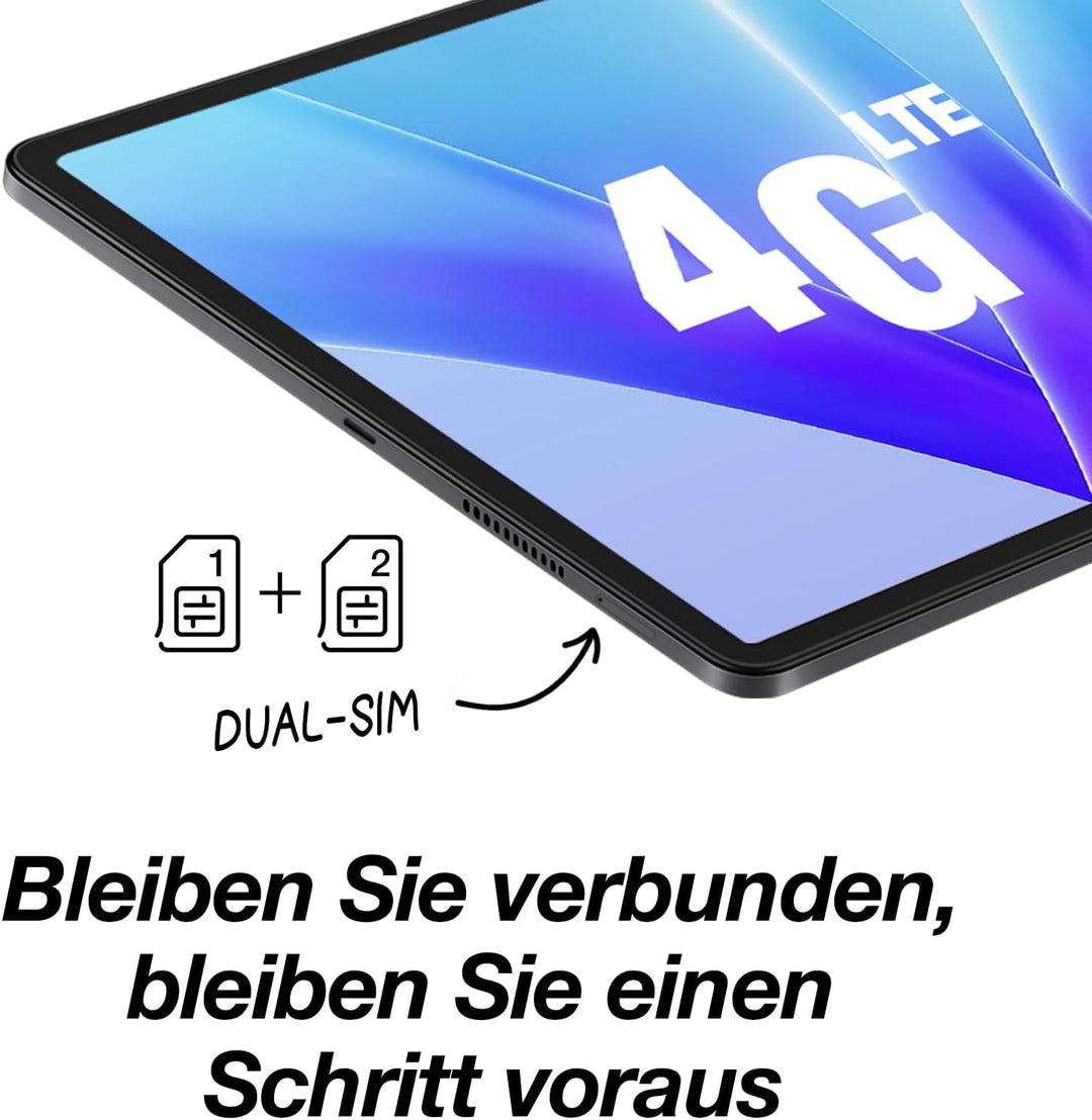 AGM Tablet 11 Zoll Android 14, 500 Nits Helles FHD+ Display (1920x1200), 8GB RAM (4+4) + 256GB ROM (