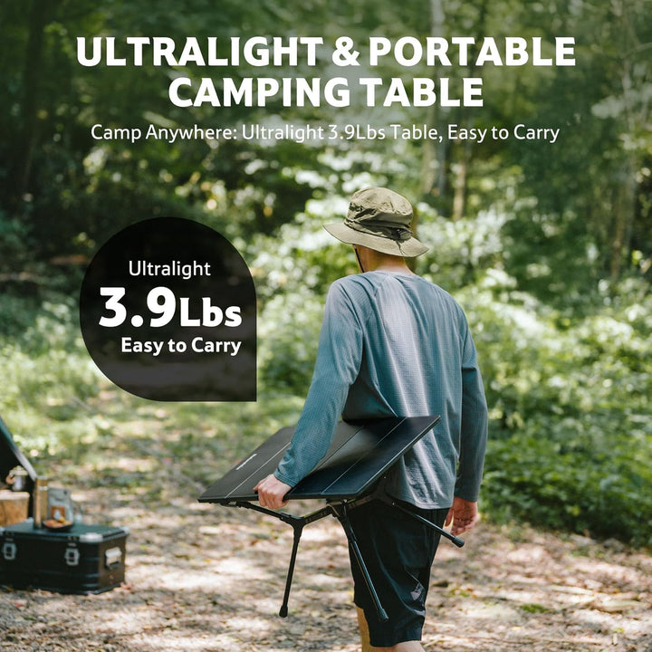 Naturehike Campingtisch Klapptisch aus Aluminium rollbar Camping Tisch klappbar Falttisch leicht für