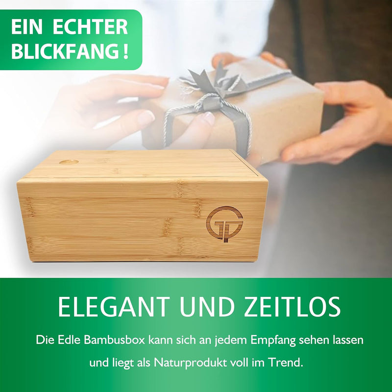 GP Get Productive Karteikasten für 1000 DIN A7 Karteikarten, inkl. 4 einstellbaren Trennbrettern der