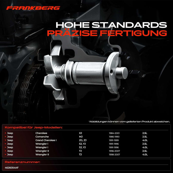 Frankberg Wasserpumpe Kompatibel mit Cherokee XJ 2.5L 1991-2000 Wrangler II TJ 2.5L 4.0L 1997-2002 G