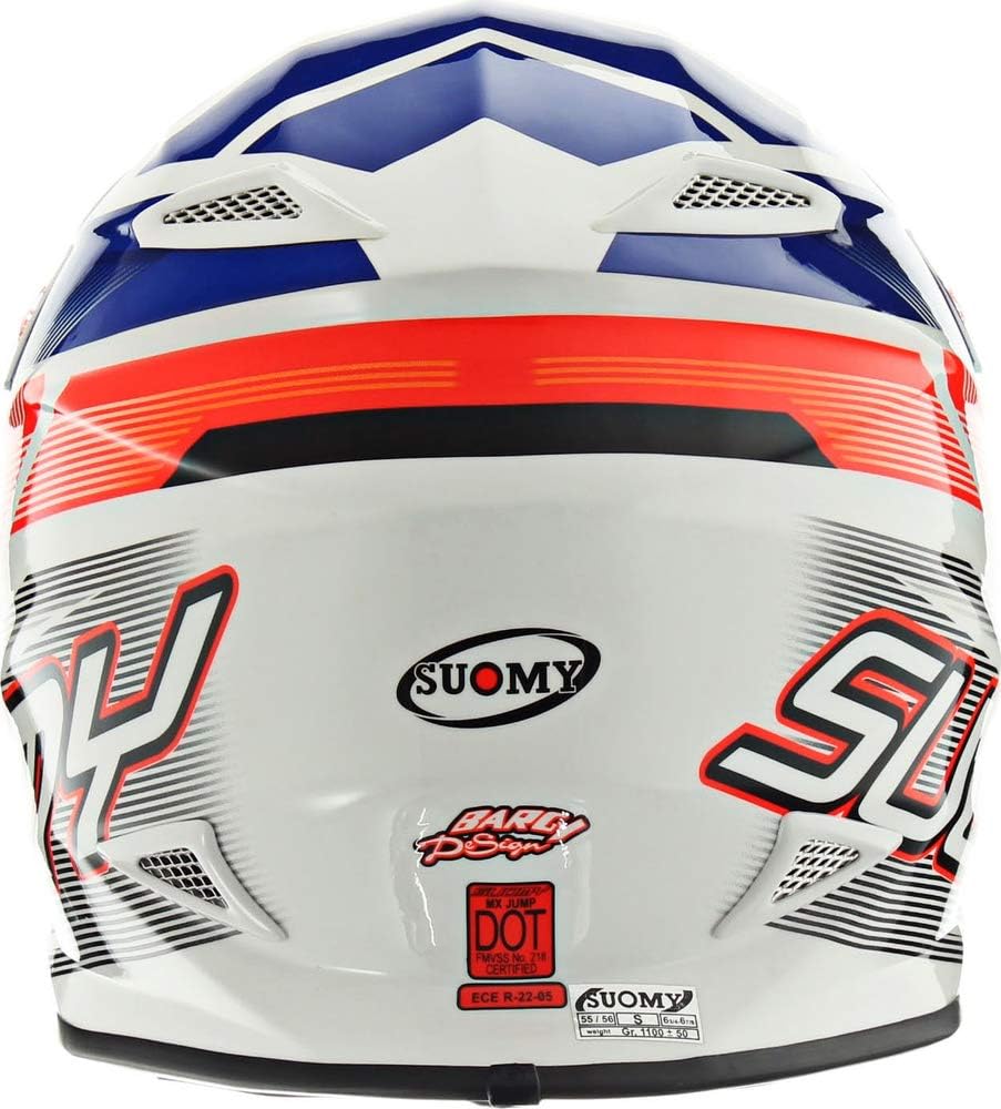 Suomy MX Jump Special Helm Rot Weiss Blau Einheitsgrösse, Einheitsgrösse