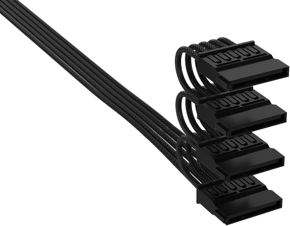 Corsair Elite Premium Typ 4 Einzeln Ummantelte SATA (4 Anschlüsse) Netzteil-Stromkabel – Dreilagiges