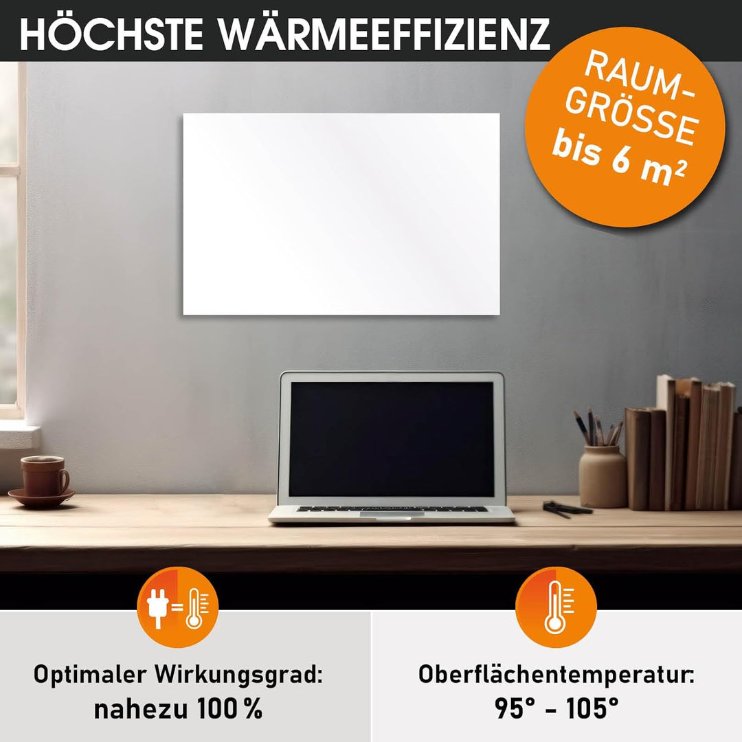 BRAST® Infrarotheizung mit Thermostat | 300-1100 Watt | Made in Europe | Inkl. Wandhalterung Standsy