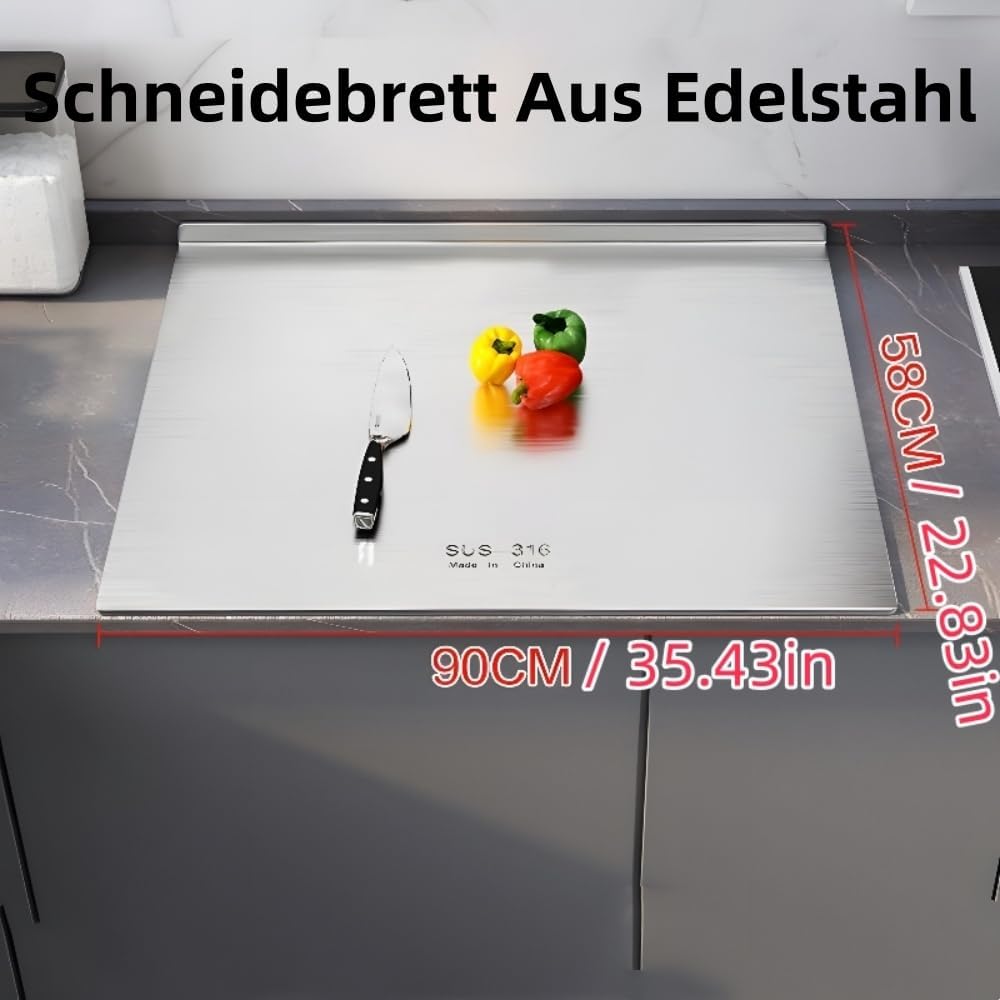 Schneidebrett 316 Edelstahl,Edelstahl Arbeitsplatte aus Verschiedene Grössen,Cutting Board,Schneideb
