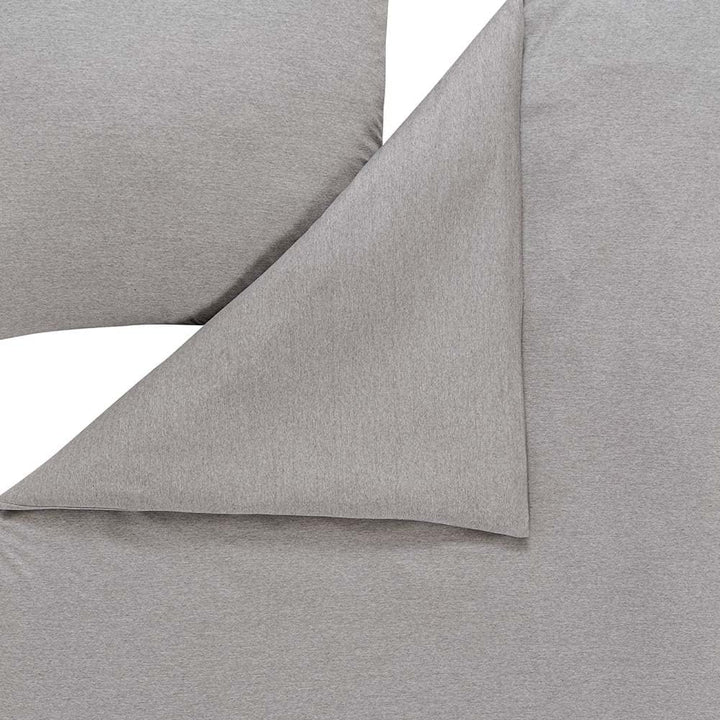 ESTELLA Bettwäsche Takoma | Grau | 135x200 + 80x80 cm | bügelfreie Interlock-Jersey-Qualität | pfleg