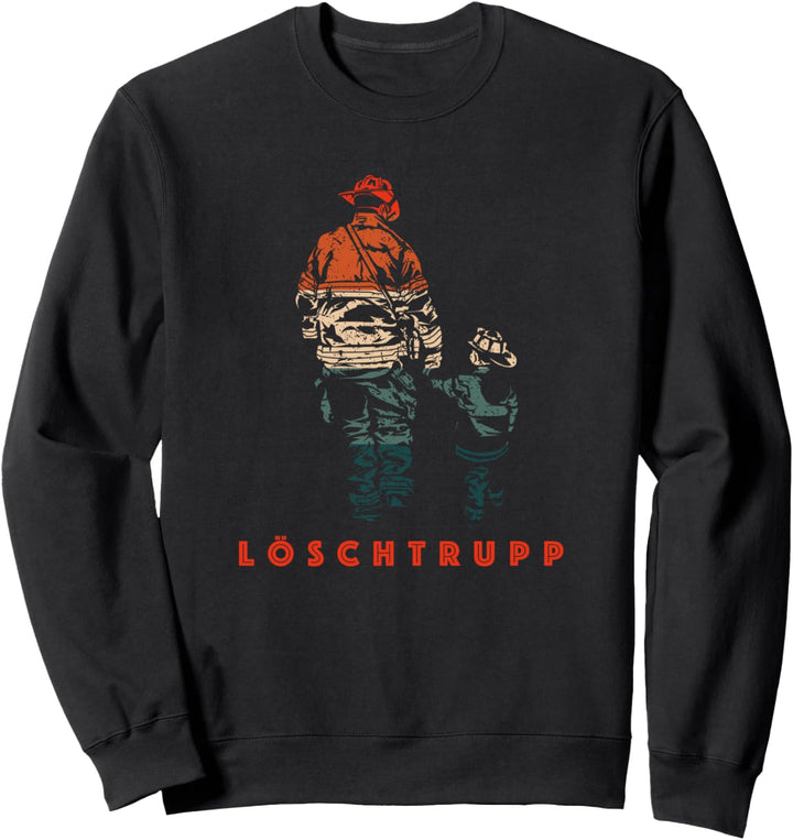 Löschtrupp Feuerwehrmann Team Vater & Sohn Retro Feuerwehr Sweatshirt