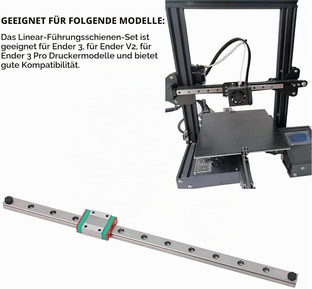 Upgrade Linearschienenführungs Kit, 3D Drucker X Achsen Schienen Upgrade Kit, Edelstahl Linearbewegu