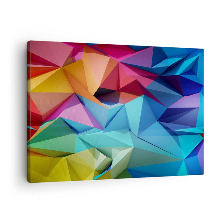 Bilder auf Leinwand Formen futuristisch geometrisch Leinwandbild 70x50cm Wandbilder Dekoration Wohnz
