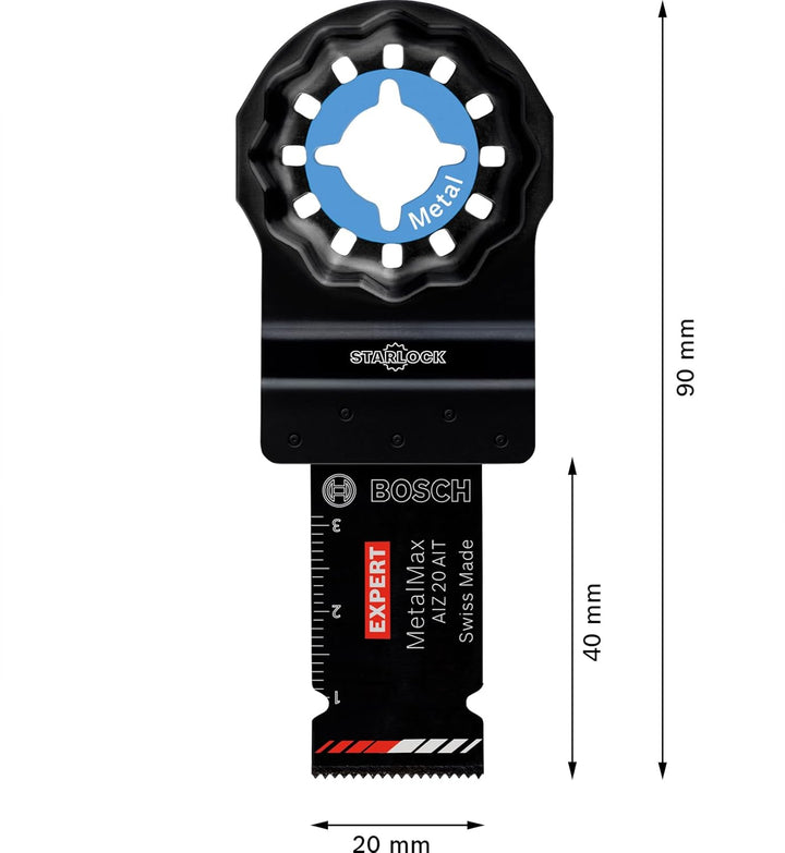 Bosch Professional 1x Sägeblatt Expert MetalMax AIZ 20 AIT (für Stahl, Edelstahl, Breite 20 mm, Zube