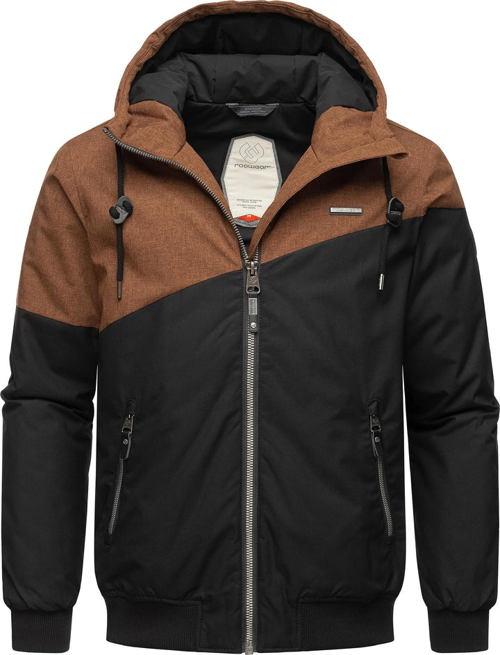 Ragwear Herren warme Winterjacke kurz mit Verstellbarer Kapuze Wings S-3XL XXL Ginger23, XXL Ginger2