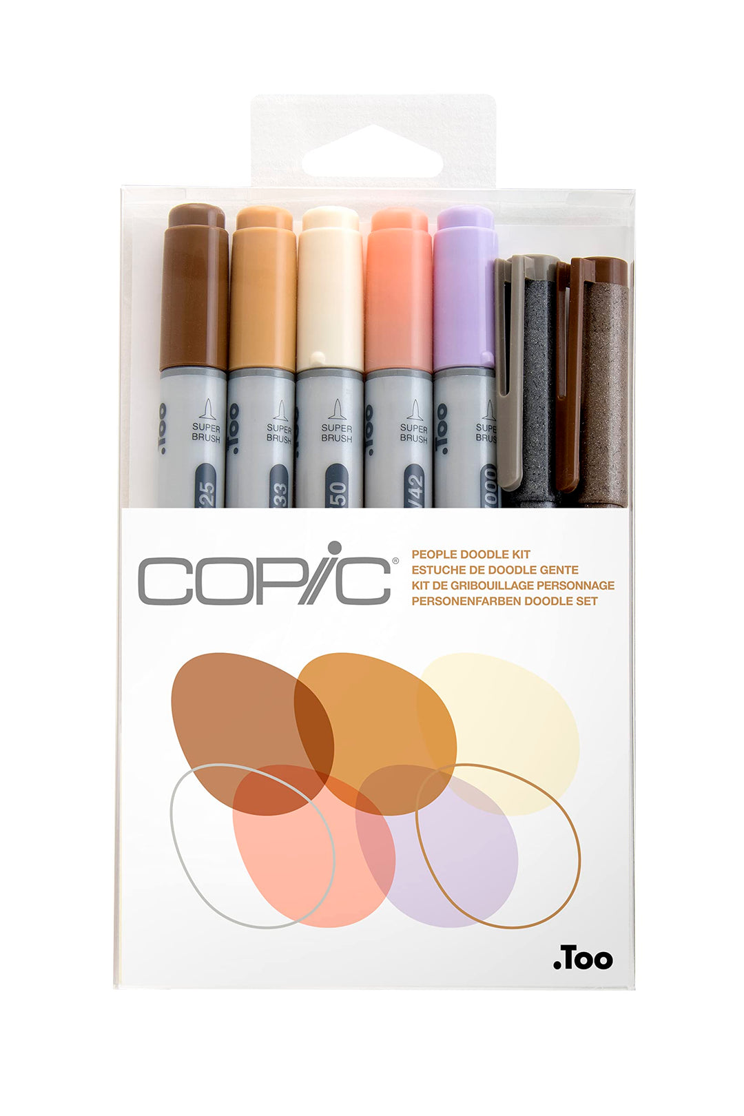 COPIC Doodle Kit People, 7er Set Stifte farblich abgestimmt zum Thema Mensch, bestehend aus 5 Copic