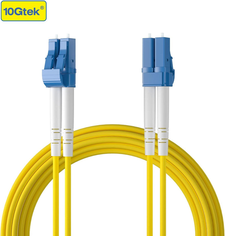 10Gtek [4 Stück] LC zu LC OS2 Singlemode Duplex 0.2-Meter, LWL Glasfaser Patchkabel Fibre Optic Patc