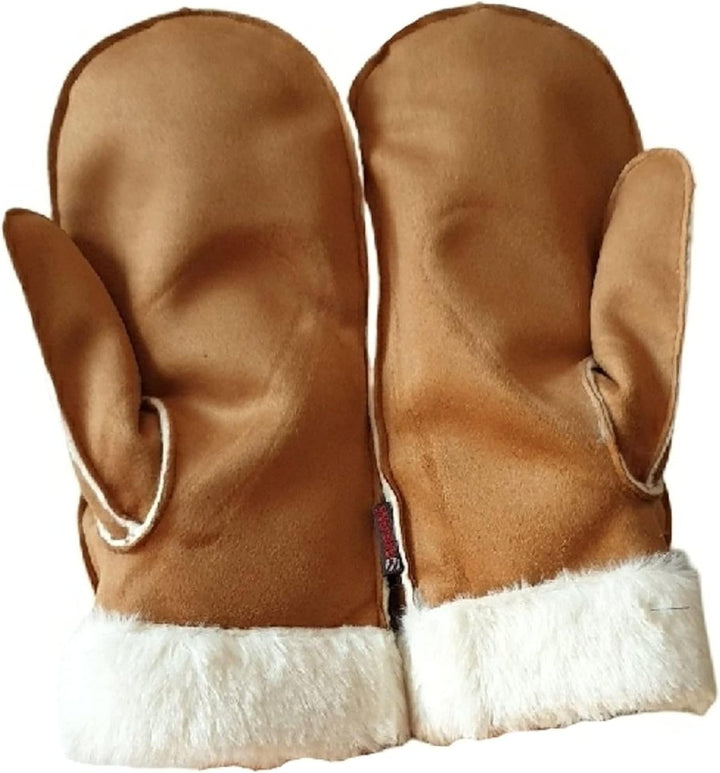 AXELENS Fäustlinge Winterhandschuhe Damen Braun, Braun