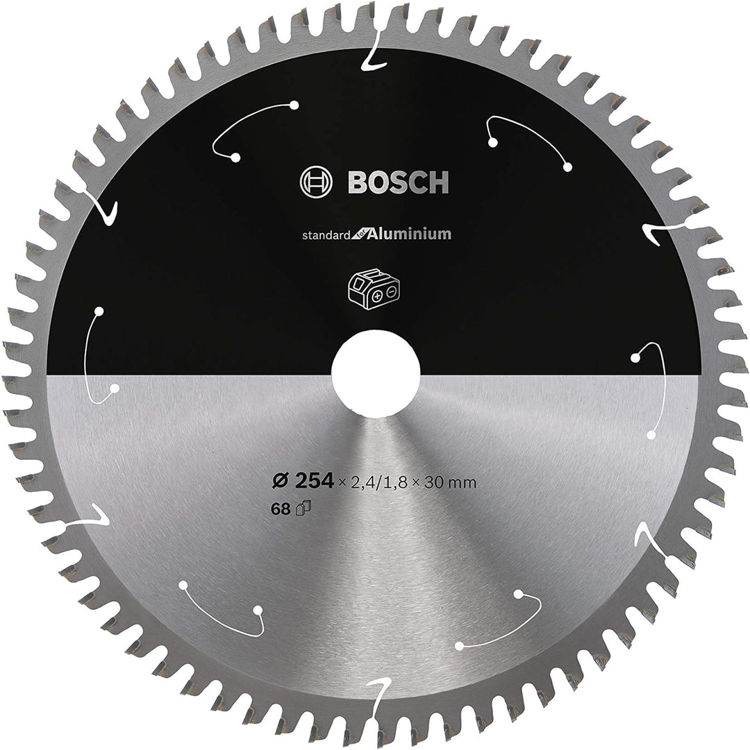 Bosch Professional 1x Kreissägeblatt Standard for Aluminium (Aluminium, Sägeblatt Ø 254 x 30 x 2,4 m